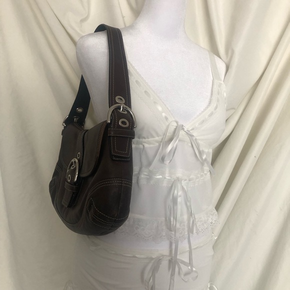 Brown Coach Soho Shoulder Bag Purse - Picture 5 of 13